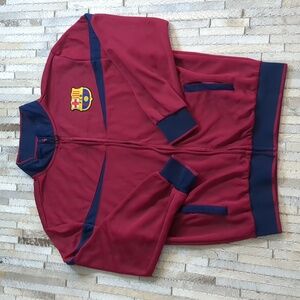 FC Barcelona Men's Size M Full Zip Maroon Red Jacket